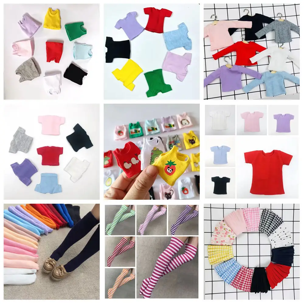 

Handmade custom doll clothes, socks, skirts. hat Personalized clothing logo for 1/6 1/12 1/8 1/4 Doll accessories