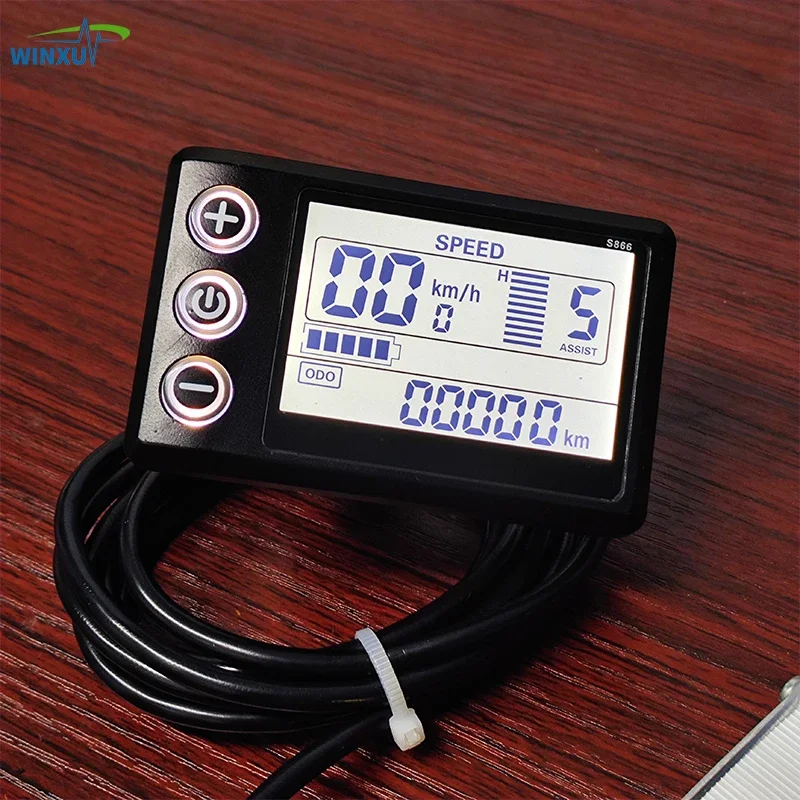 500W 25A 36V 48V Brushless Motor Universal Sine Wave Controller S866 LCD Display Kit for Electric Scooter Mountain Bike Repair