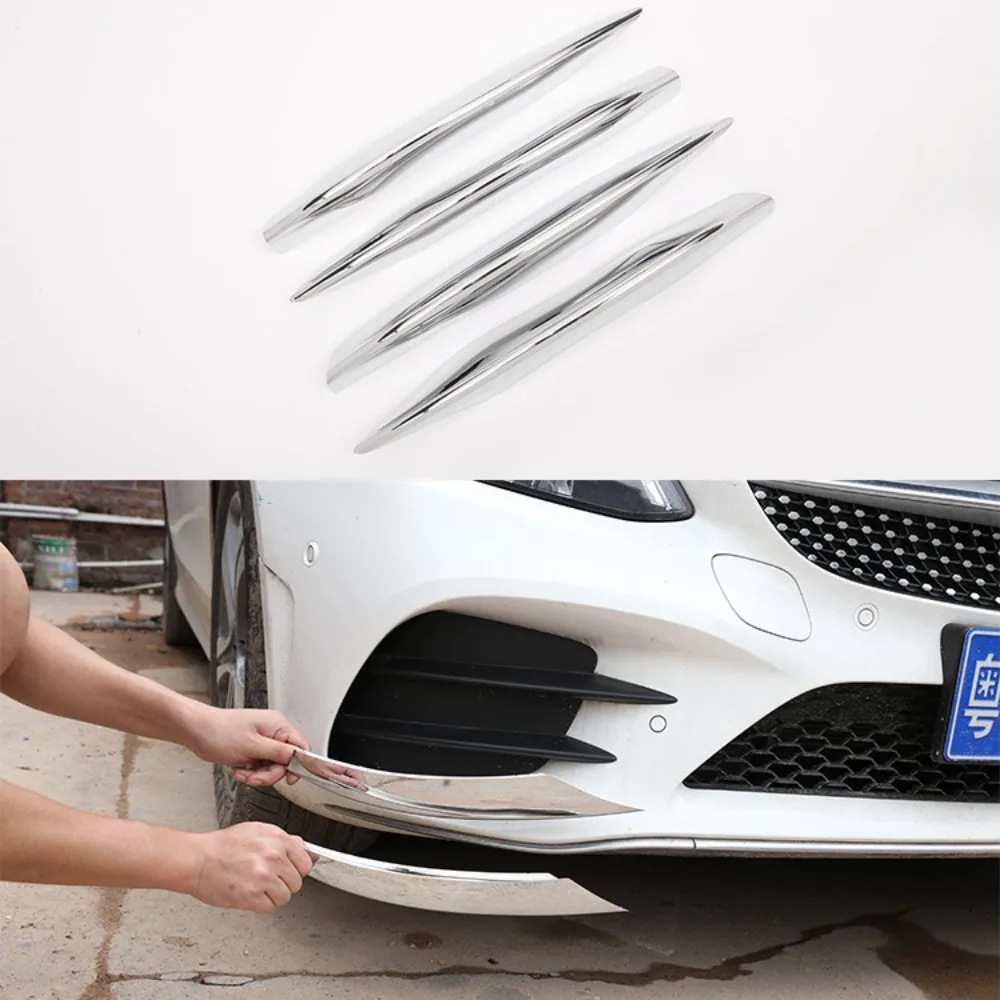 

Car Chrome Air intake grille Strips Cover For Mercedes Benz W205 C180L C260 C300 C Class 2019-2021 ABS Trim Car Accessories