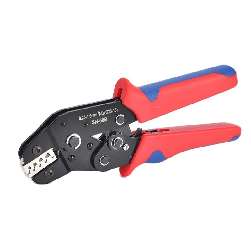 Imagem -03 - Wire Terminal Crimping Plier Ratcheting Clamp Tool Conectores Spade e Bala Terminais Crimper Feminino e Masculino Sn58