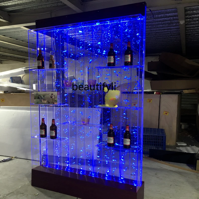 Water Curtain Wall Wine Cabinet Screen Decoration Hallway Partition Water Wall