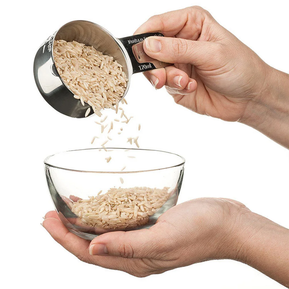 

7pcs Stainless Steel Measuring Spoons Set Engraved Scale Kitchen Baking Tools For Powder Cooking Stackable Space-Saving