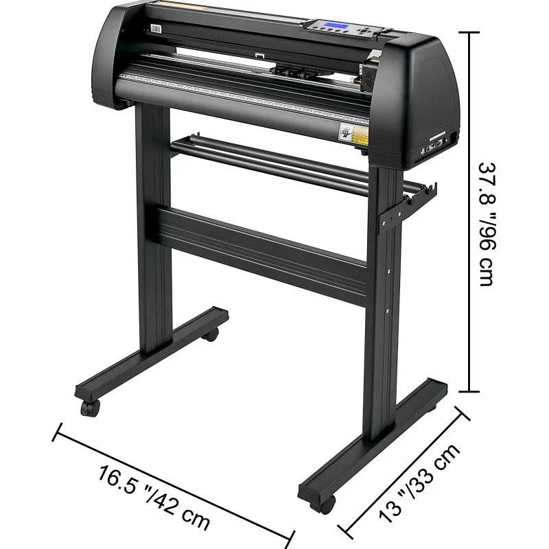 28 inch 870 mm maximum paper feed printer cutting plotter semi-automatic vinyl cutter 3 blades LCD screen Windows software