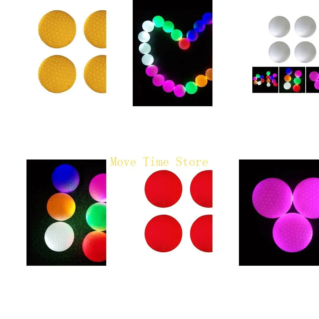 

Светящиеся в темноте мячи для гольфа Водостойкие светящиеся мячи для гольфа 4 шт. Светящиеся мячи для гольфа Светодиодные светящиеся мячи 3-слойный дизайн