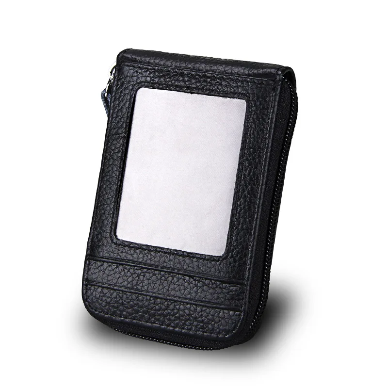 Kurze Kartenhülle für Bankkarten und Visitenkarten, Koreanische Edition, Tragbare Handtasche mit Reißverschluss und Clip, Vertikaler Kartenhalter – Detail 3