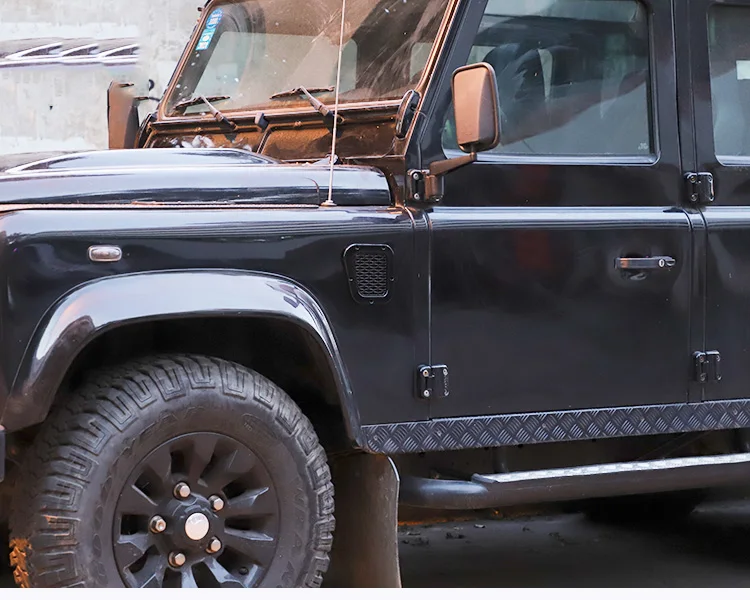 Für Land Rover Defender 2004-19 Front Motorhaube Belüftung Abdeckung Stahl Lufteinlass Scoop Air Outlet Schnee Abdeckung auto Zubehör – Detail 2