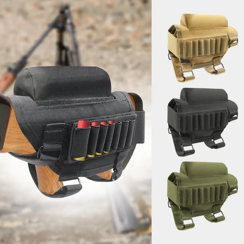 Bolsa para reposa mejillas para Rifle, soporte para transporte de carcasa de munición, accesorios para armas de caza al aire libre, bolsa para balas
