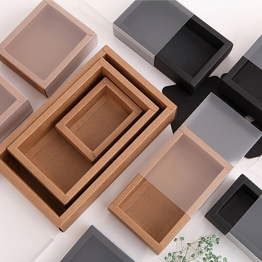 PVC Window Transparent Drawer - Kraft Paper Box ulasan dan harga