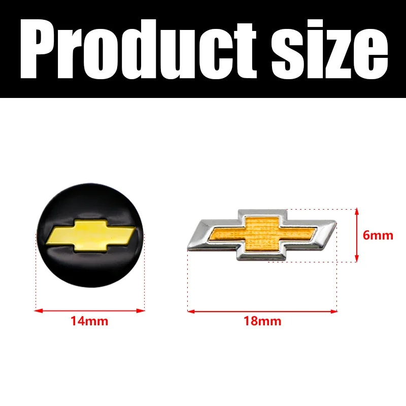 14/18mm Car Remote Key Stickers Badge Emblem Car Accessories For Chevrolet Captiva Colorado Cruze Spark Malibu Car Accessories