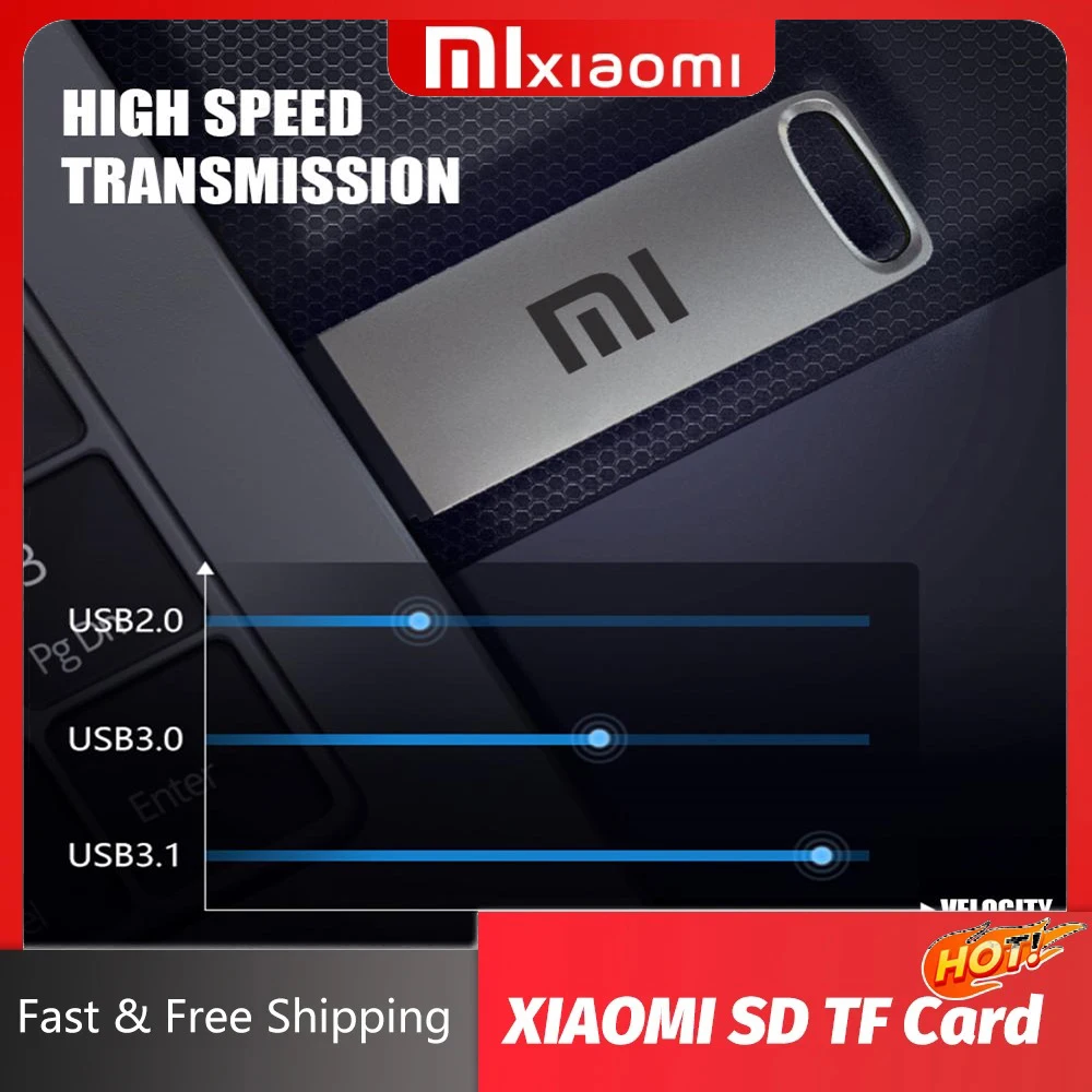 Xiaomi neue Super Mini Metall USB-Flash-Laufwerk gegenseitige Übertragung tragbare USB-Speicher 2TB 1024GB 512GB Hochgeschwindigkeits-USB 3,0