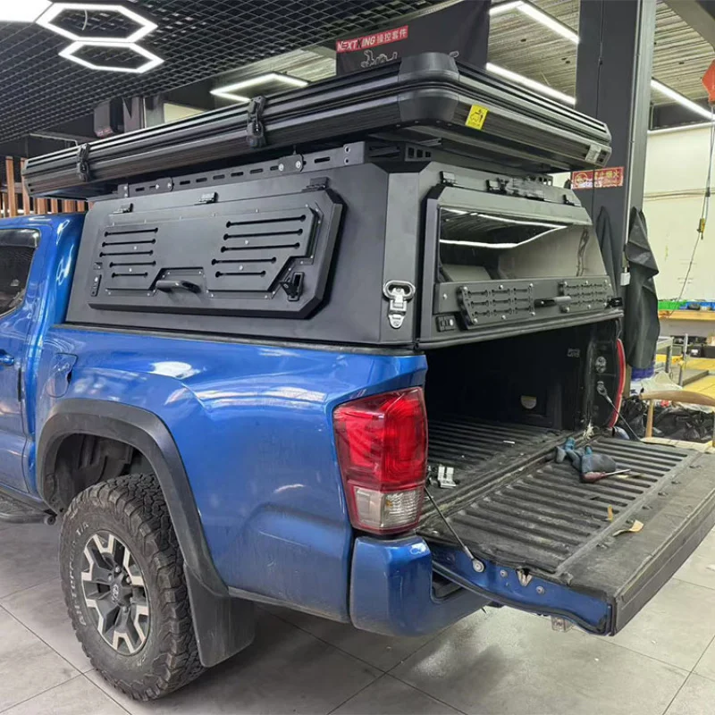 Waterproof Rustproof Aluminium Three-Door Full Height Canopy Cover Pickup Truck Bed Cargo Storage Auto Exterior Accessories