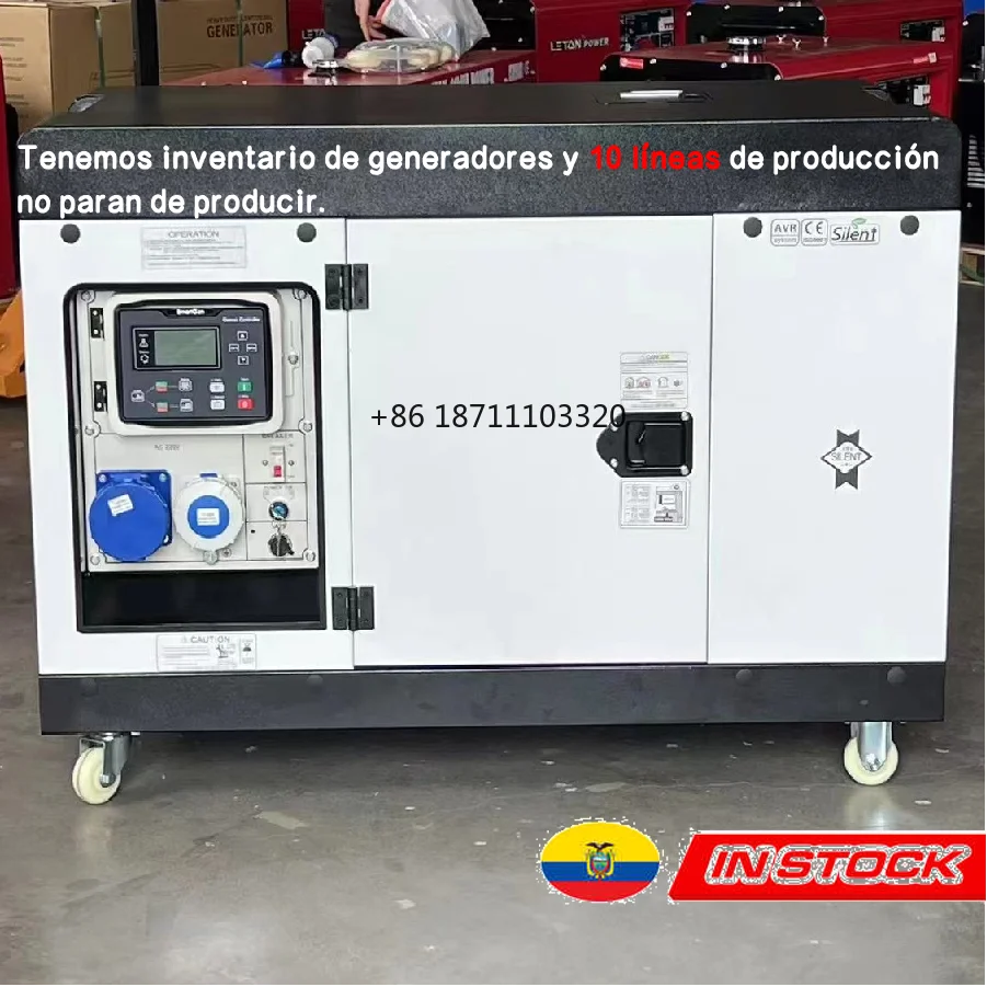 LETON POWER home use diesel electric generator set for 10kw 12kw 15kva 20kva 25kva diesel generador for Ecuador