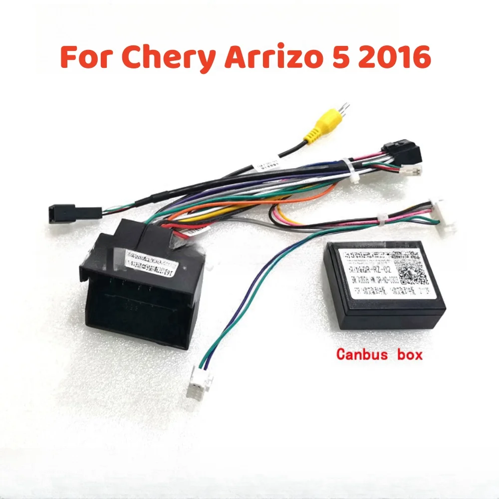 

For Chery Arrizo 5 2016 Car Audio 16 Pin Android 2 Din GPS MP5 Android Video Player Power Cable Adapter With Canbus Box