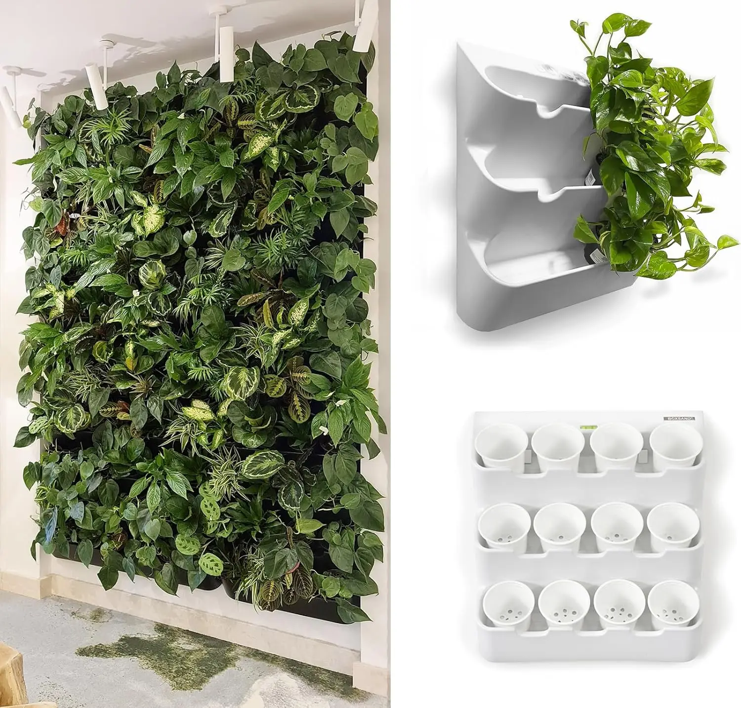 

-12 Vertical Wall Planter for 12 Plants – Indoor/Outdoor Living Wall, Space-Saving Vertical Garden System, Easy 2-Screw