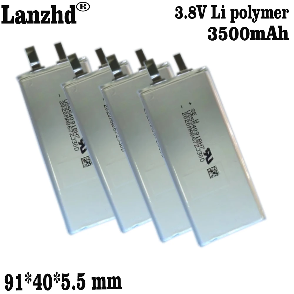 1-10pcs 3500mAh 554091 Polymer Lithium 3.7V LiPo Battery For tablet GPS PSP DVD PAD Tachograph Speaker Searchlight