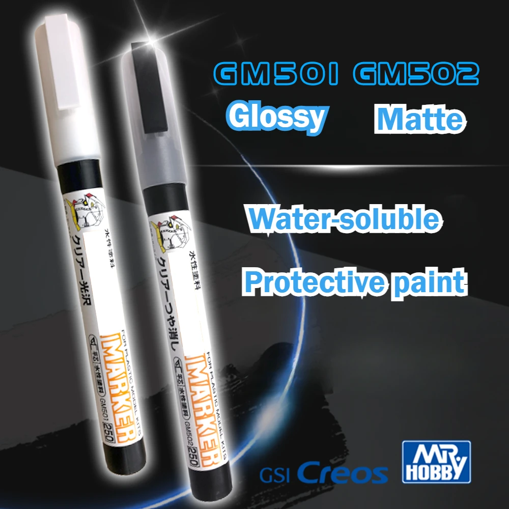 MR.HOBBY GM501/GM502 Painting Marker Pen for Military Model Hobby Kits Clear Gloss/Matte Color Hand Painting Marker