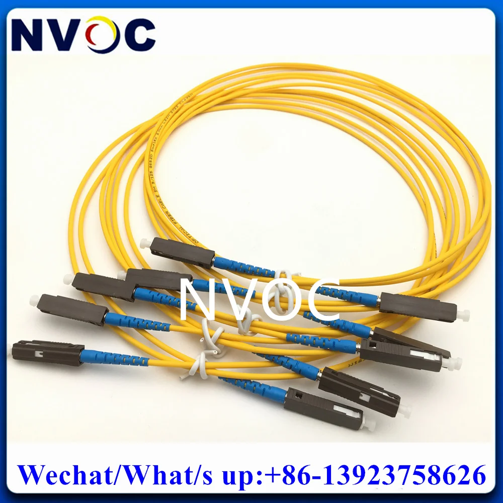 

10Pcs MU to MU Fiber Optic Patch Cord,Single Mode Simplex MU/PC-MU/ST/FC/LC/SC 2.0mm 1M Yellow LSZH Fiber Cable Jumper Connector