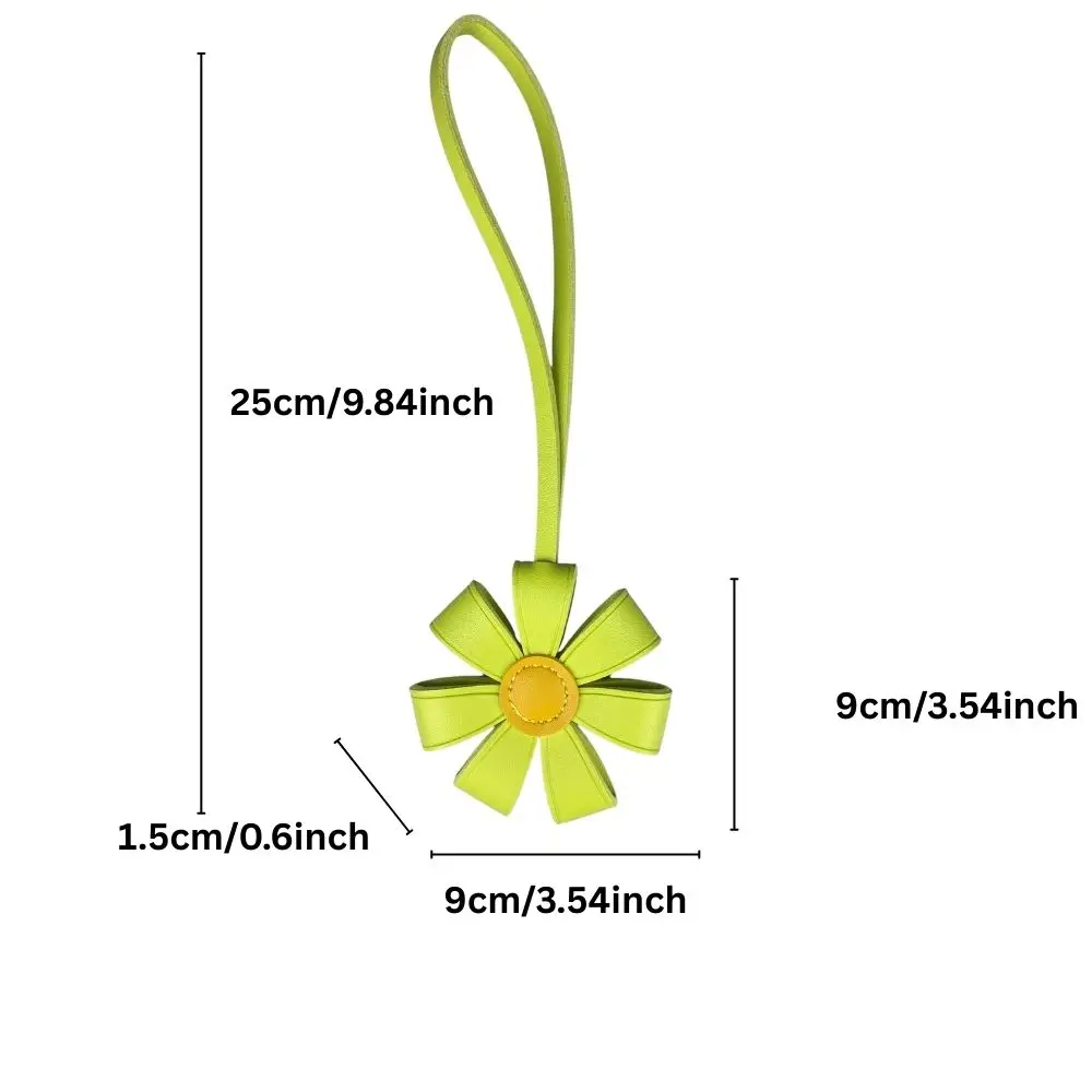 سحر حقيبة جلدية PU عباد الشمس | سحر بو اللون الجريء | تصميم زهرة ثلاثية الأبعاد متعدد الطبقات لملحقات الحقيبة/الهدايا. #5