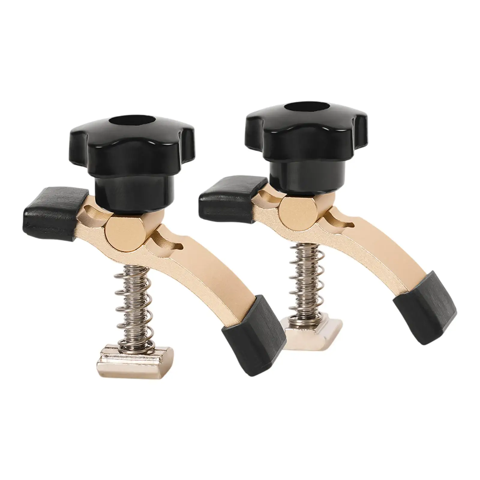 2x Hold Down Clamps T Track Clamps Arcuate Press Plate Clamps for Metalworking Woodworkings Working Table Drill Press Carpentry