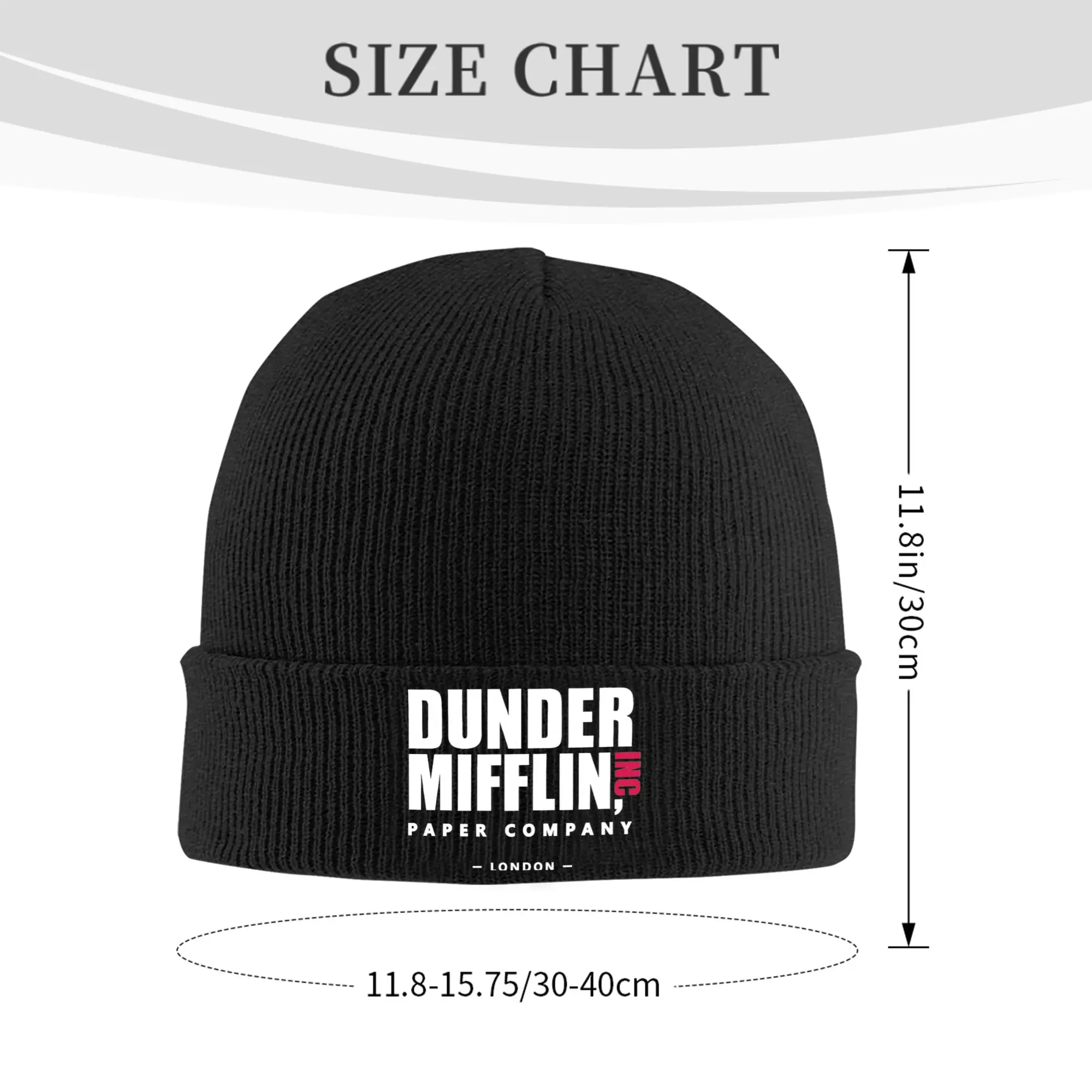The Dunder Mifflin London Knit Hat Beanies Winter Hat Warm Unisex  Casual The Office TV Show Paper Company Caps