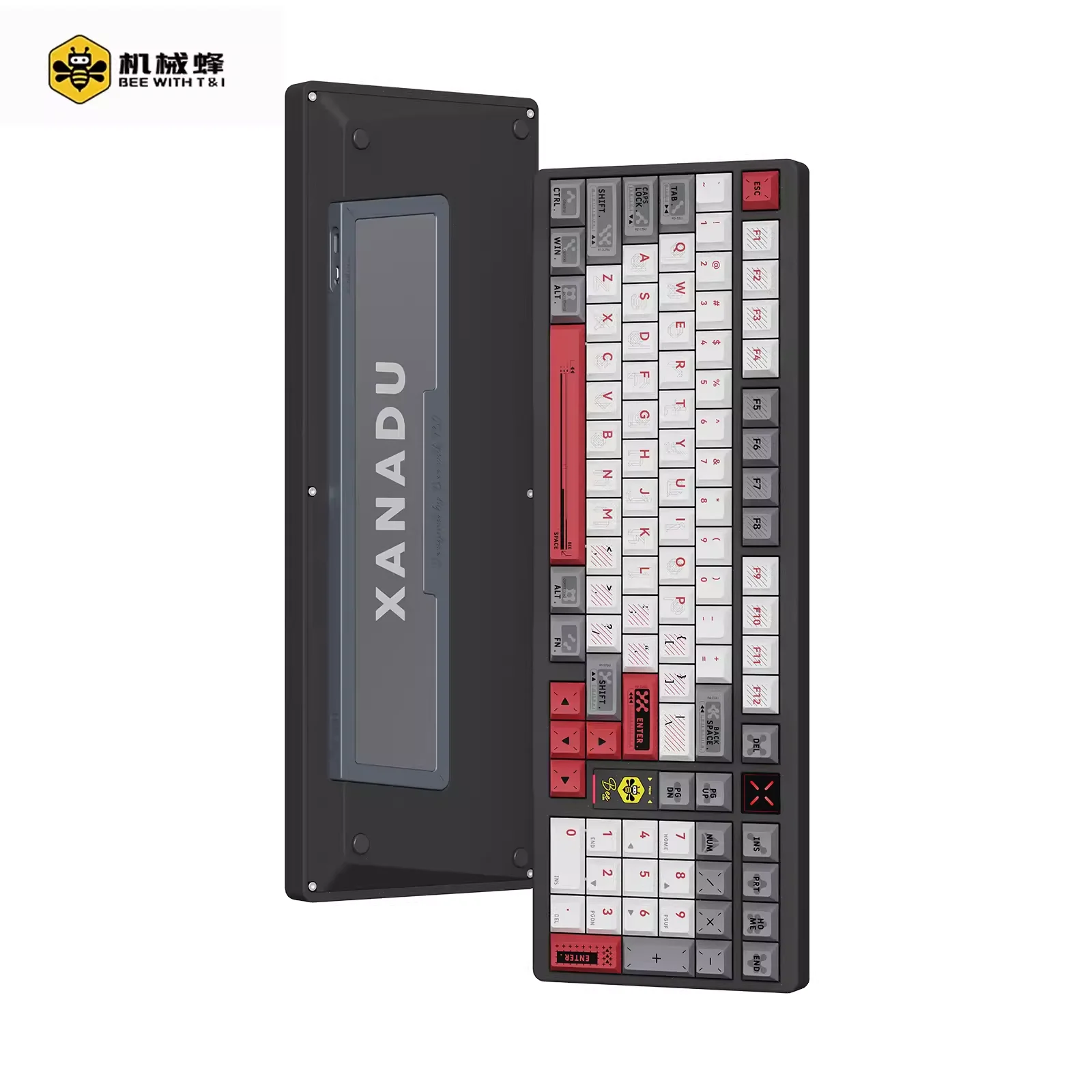 Imagem -03 - Abelha com t & i X100 Xanadu Teclado Mecânico Liga de Alumínio Cnc Bluetooth Modo Tir Hot Swap Gaming Keyboard pc Gamer Acessórios