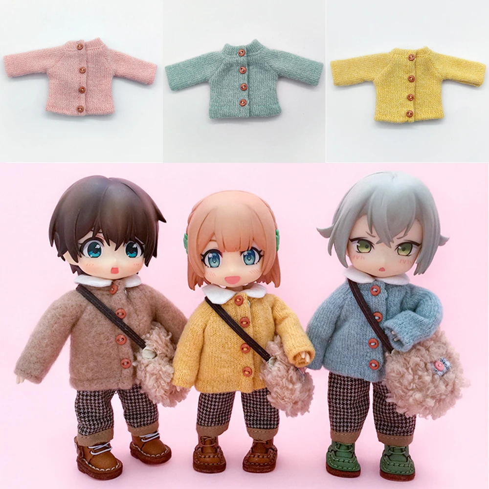 Ob11 Size Doll sweater Clothes 1/12 Dolls Sportswear Accessories For Bjd,Gsc,Obitsu11, Molly, Ymy, P9, Gsc Doll