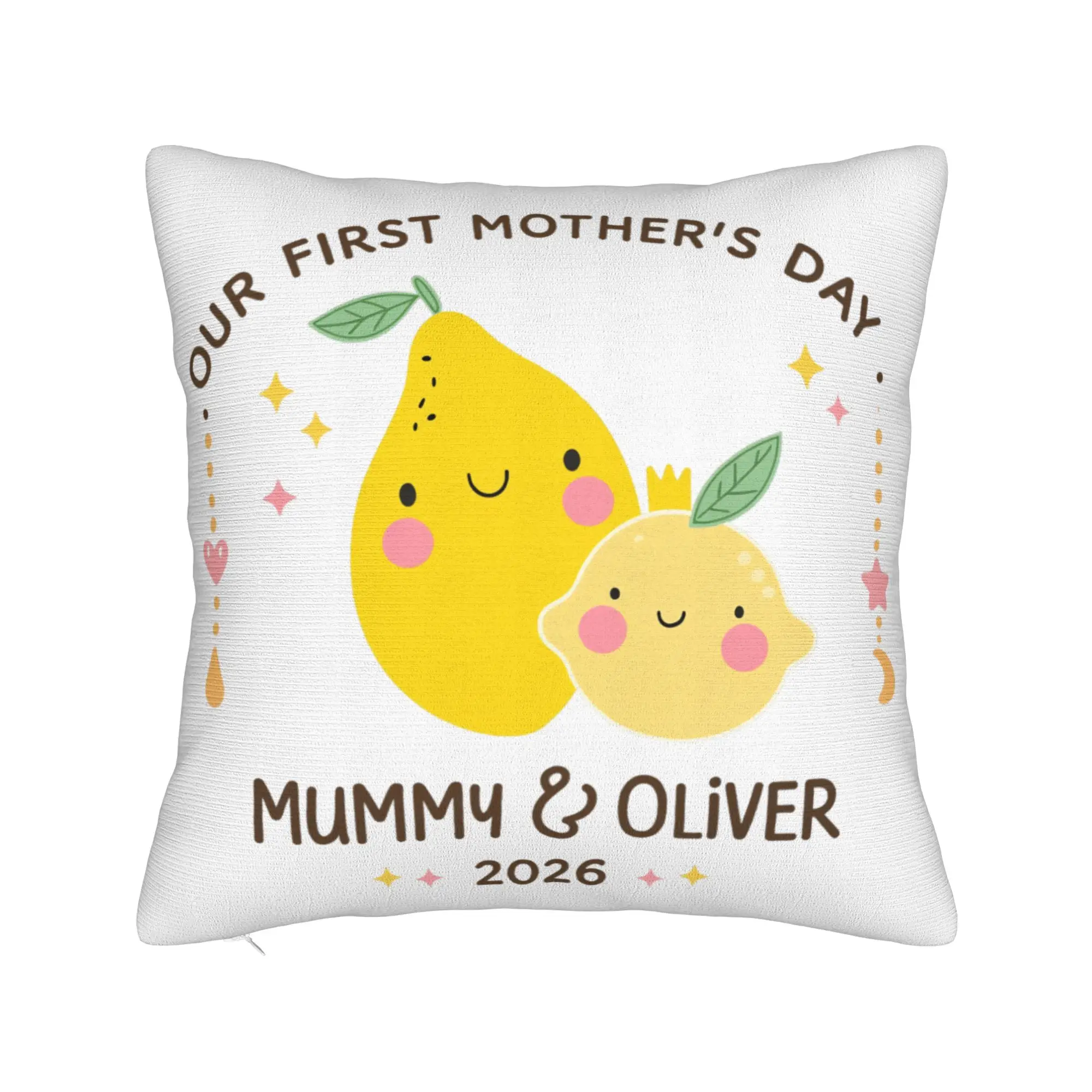 Our First Mothers Day Together Pillow Cover  Funny Pillow Case For Couch Sofa Bedroom Soft Pillowcases Gift