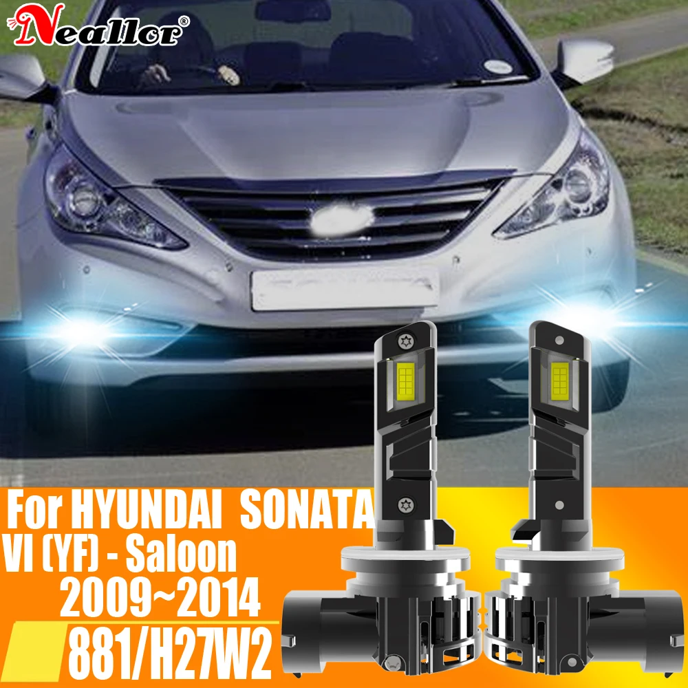 H27W2 881 Led Headlight Canbus No Error Car Bulb High Power H27 White Fog Light Diode Lamp 12v 55w For Hyundai Sonata 2009~2014