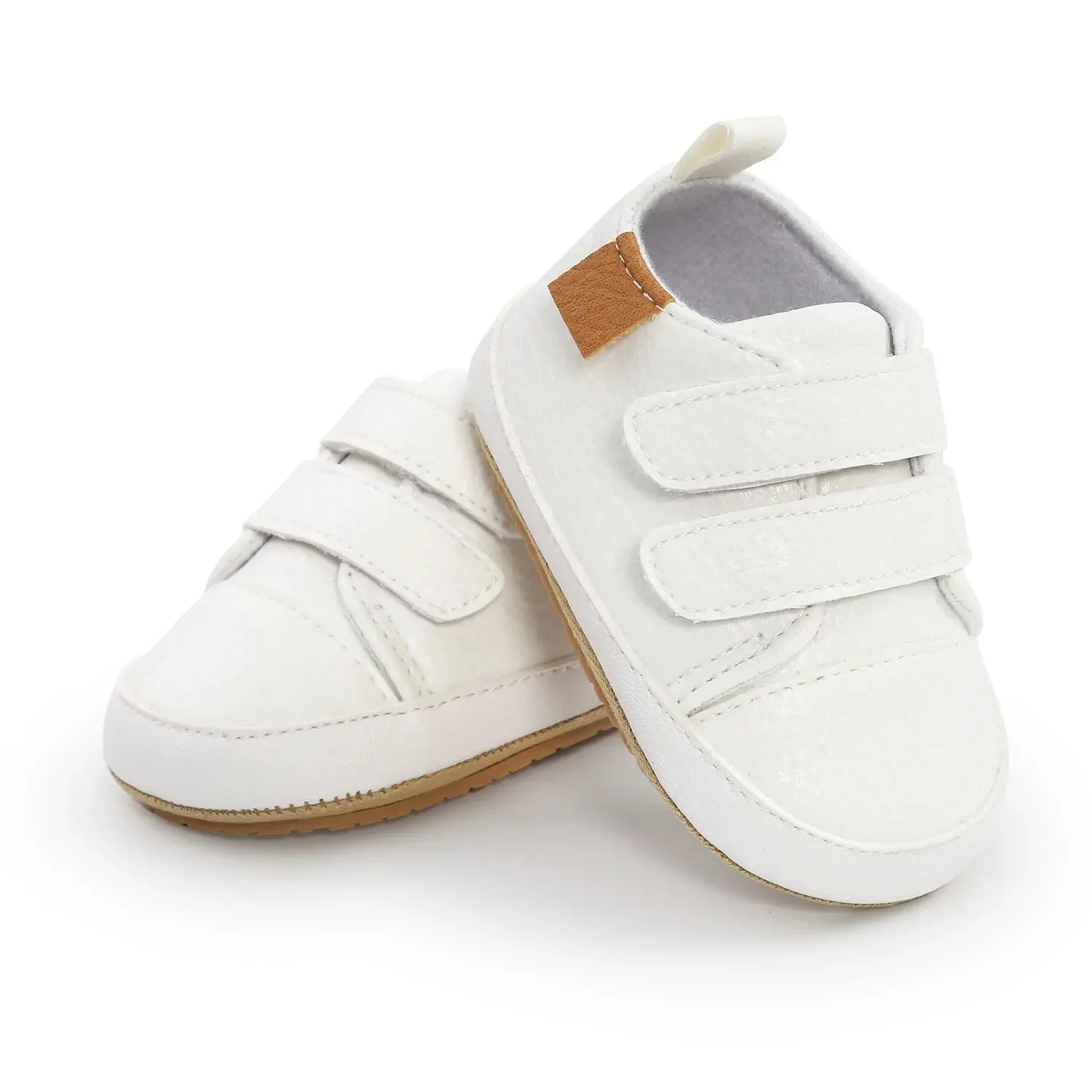 

Baby Boys Girls Shoes Classic Unisex PU Leather Toddler Rubber Sole Anti-slip First Walkers Infant Moccasins Baby Shoes