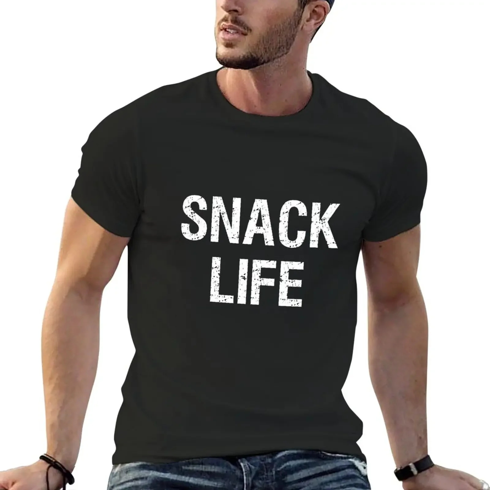 Snack Life T-Shirt summer top korean fashion quick-drying t-shirt slim fit t shirts for men