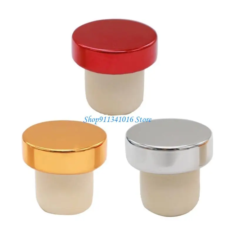  Wine Bottle Stopper Champagne Rubber Bottle Cap Cover T-shaped Bottle Sealing Plug Bar Tool Reusable Beer Bottle Cork - Image 2
