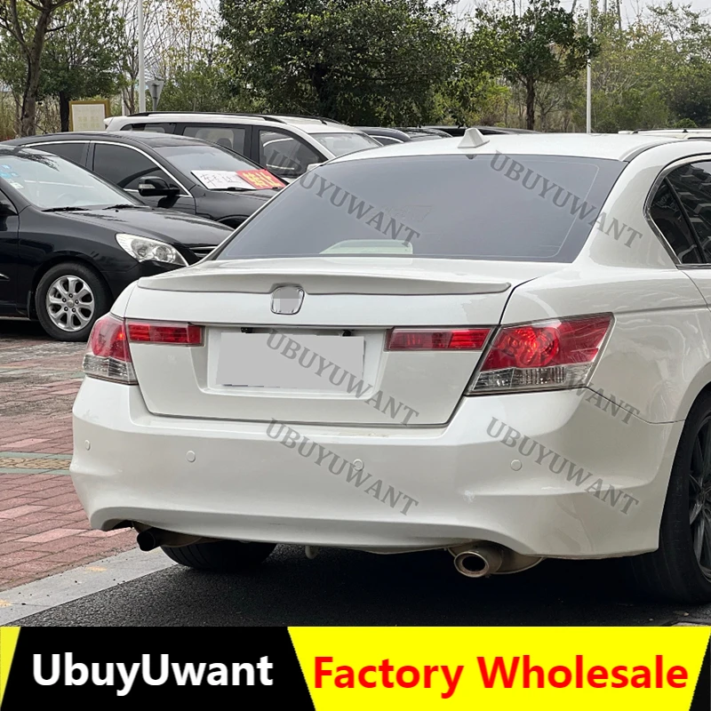 For Honda Accord 8th Gen Sedan 4 Door spoiler 2008 2009 2010 2011 2012 2013 ABS Plastic Rear Wing Lip Spoiler