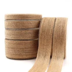 Natural Vintage Jute Burlap Ribbon For Weddings Belt Strap Floristry Christmas Decoration DIY Gift Packing Wedding Decor 10 yard