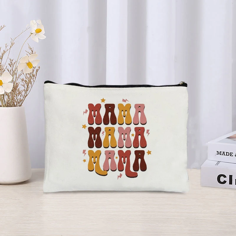 Watercolor Mama Printed Cosmetic Bags Pouch New Travel Lipstick Perfume Makeup Bag Organizer Zipper Sundries Storage Pencil Case