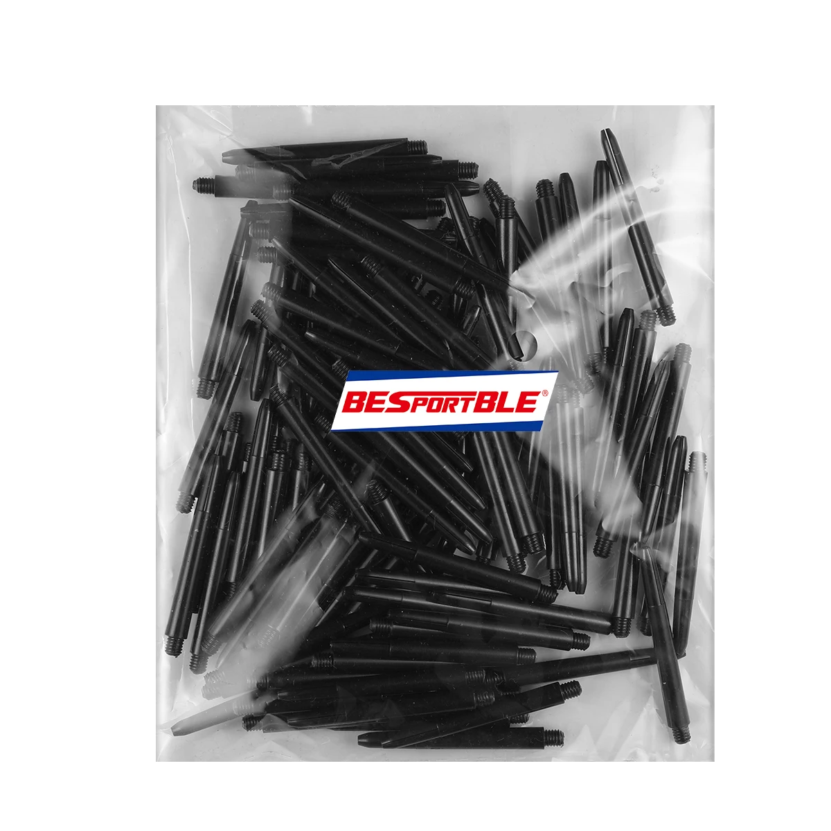 

100pcs Dart Shafts 48mm Black Plastic Medium Length 2BA Thread Replacement Throwing Toy Outdoor Games High Size