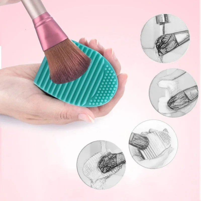 Bol de nettoyage de brosse de maquillage en silice, bol de nettoyage de brosse de maquillage de beauté Portable, tampon de nettoyage rapide, outil cosmétique efficace