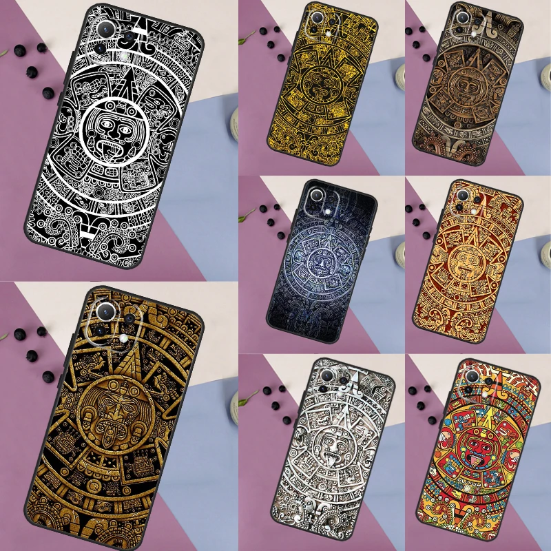 Mayan Calendar Case For Xiaomi 13 14 11T 12T 13T Pro 12 Lite 12X POCO X3 X5 Pro F3 F4 X4 M5s C65 F5 Cover