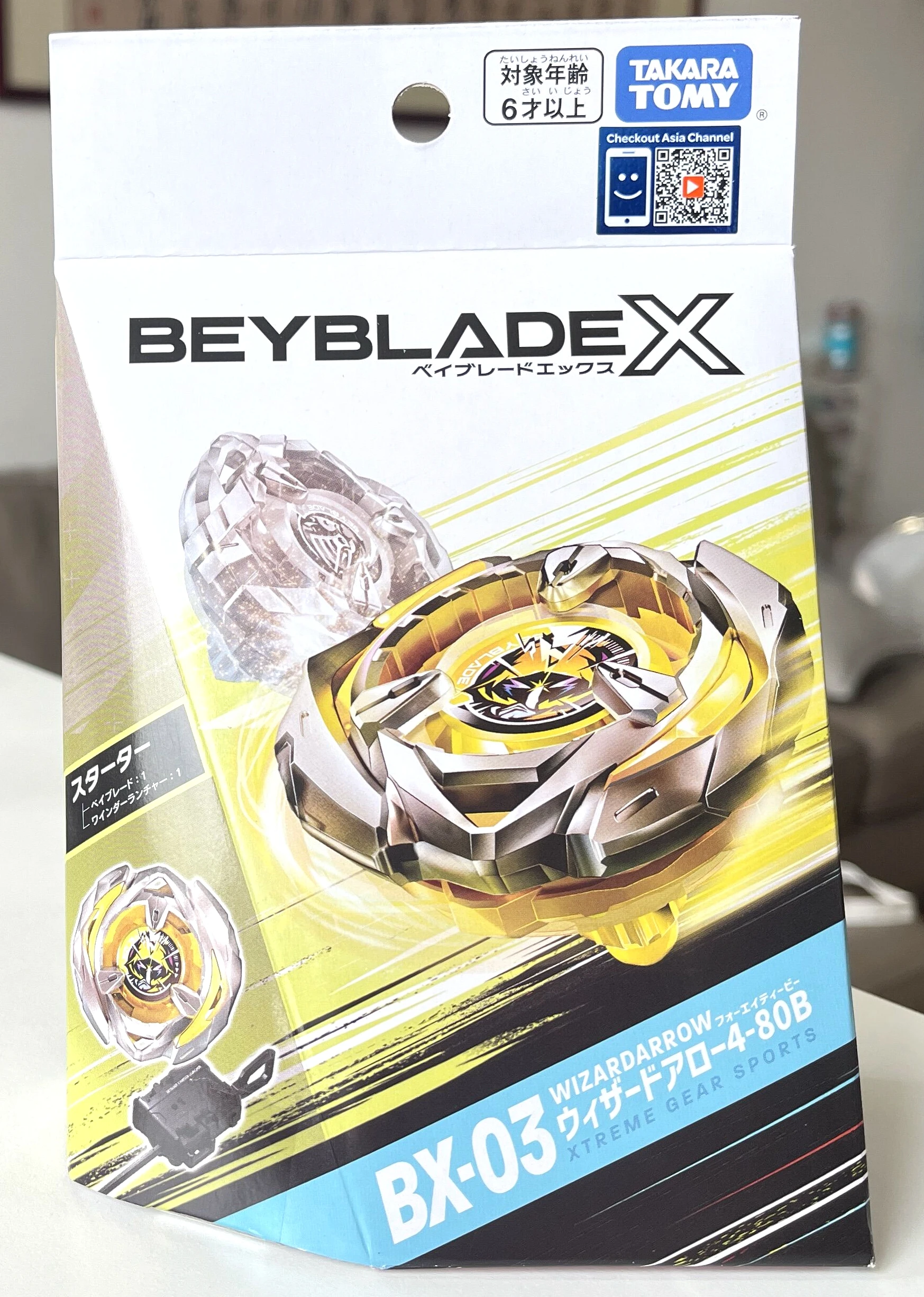 

TAKARA TOMY BEYBLADE X BX-03 STARTER WIZARD ARROW 4-80B XTREME GEAR SPORTS