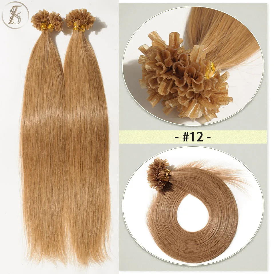 Tess 0,5 g/s u Spitze Haar verlängerungen 50g Micro link Keratin Fusion Echthaar Kapsel vor gebunden braun blond natürliche Haar verlängerung – Detail 12