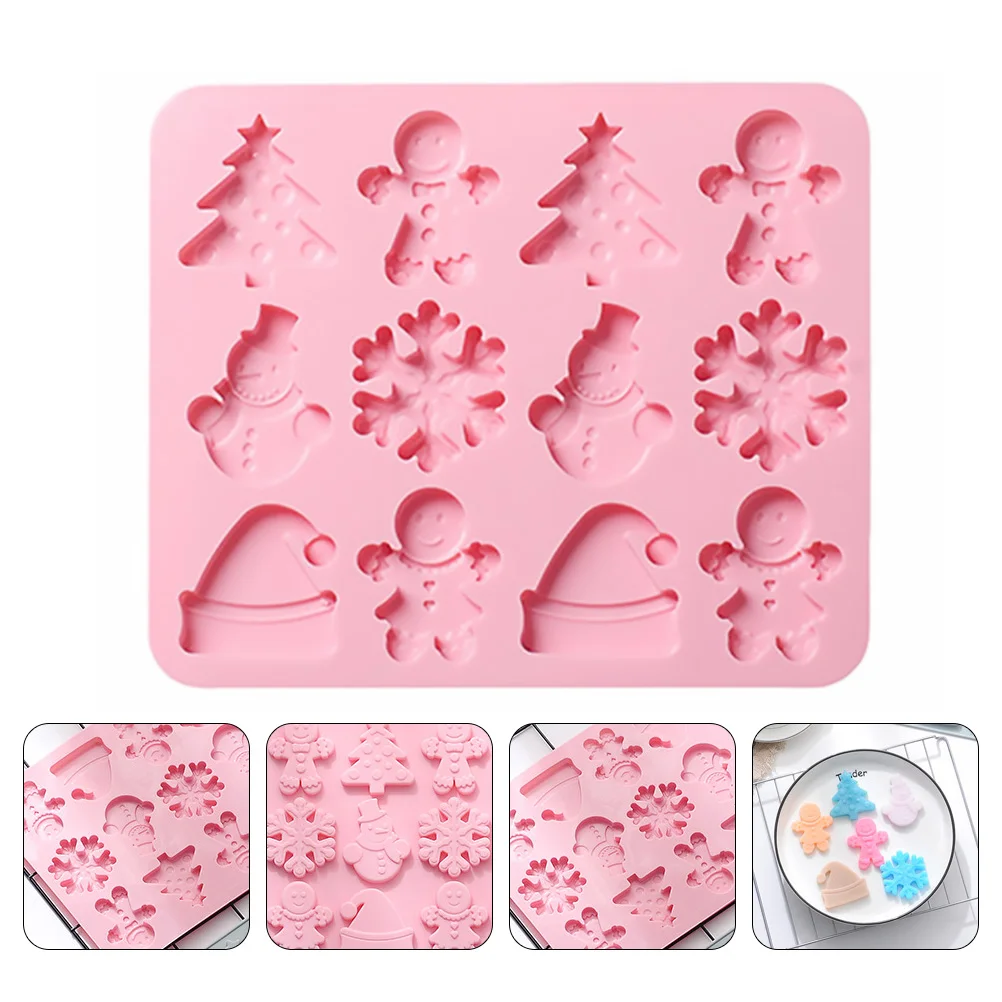 

Christmas Cookies Silicone Mold Baking Biscuit Molds Moulds Chocolate for Cakes Child