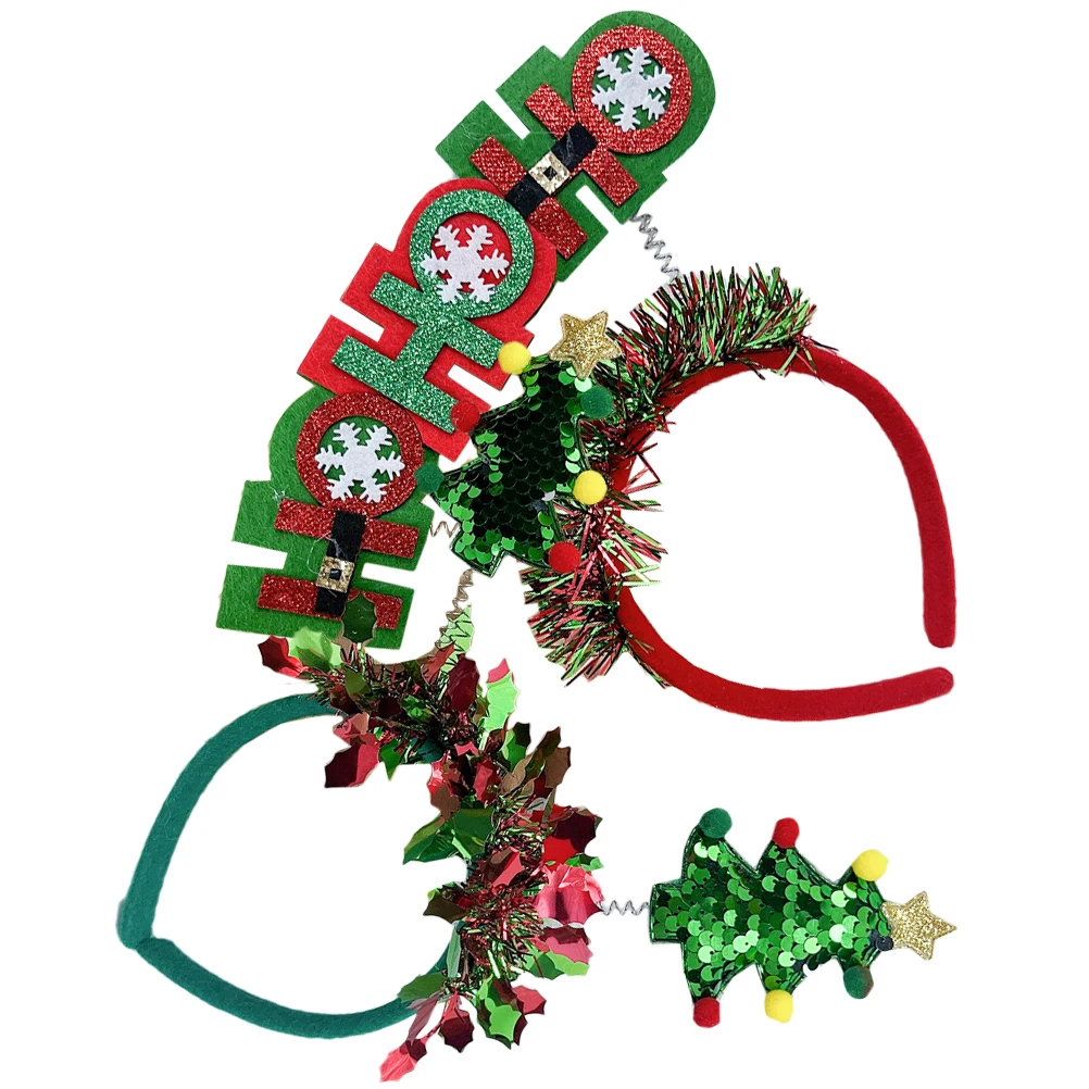 

2Pcs Christmas Christmas Headb Festive Hair Accessories Comfortable Fit Party Carnival Decorations Holiday Season