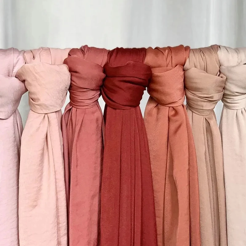 

Мусульманские женщины Рамадан мятый вискозный хиджаб шарф исламская леди однотонный платок тюрбан накидки шали большой размер повязка на голову платок