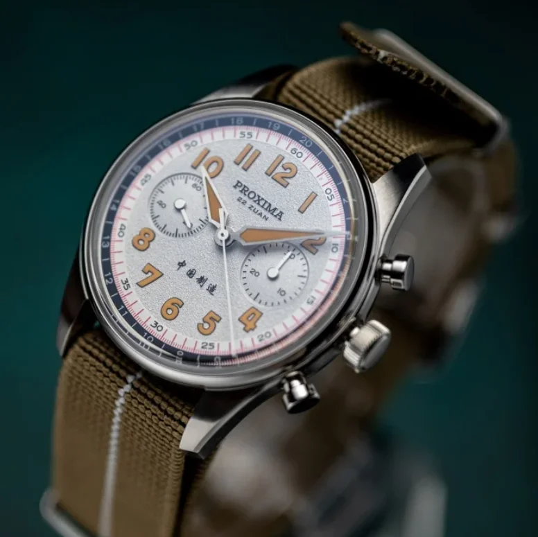 

Мужские часы Proxima с хронографом, 39 мм, механические наручные часы с пандой и ручным заводом, 5 атм, водонепроницаемые, C3, светящееся сапфировое зеркало ST1902