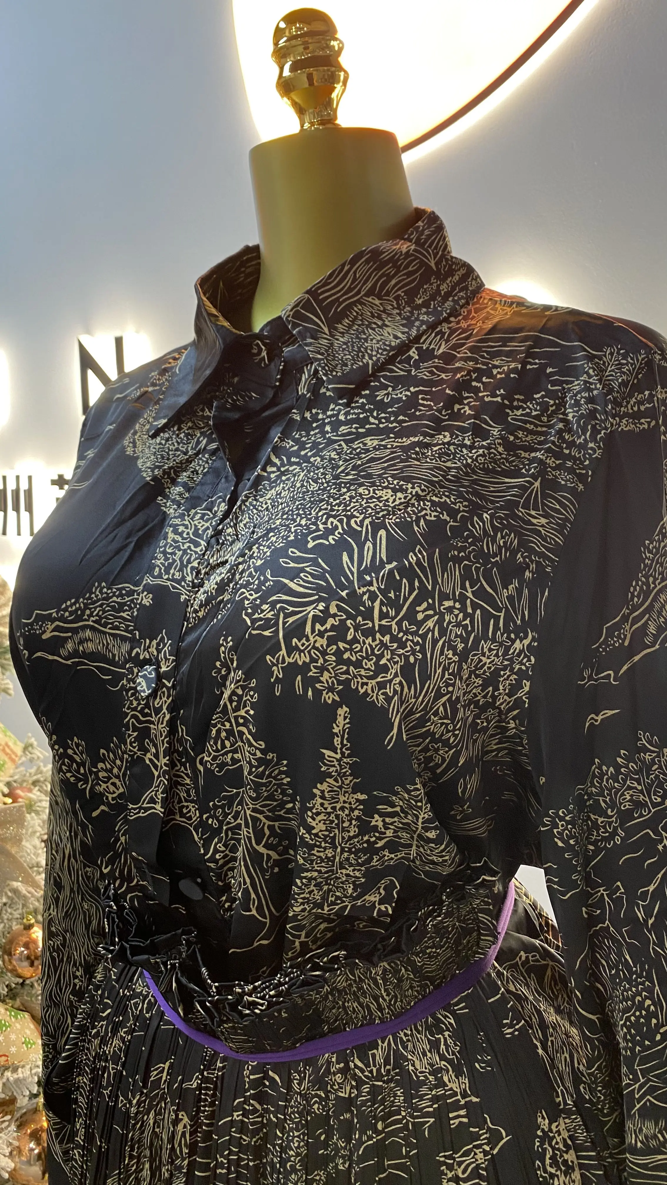 Vestido veraniego de otoño para mujer, manga larga, moderado, informal, elegante, nueva camisa de talla grande, ropa informal floral para mujer-GZMM452