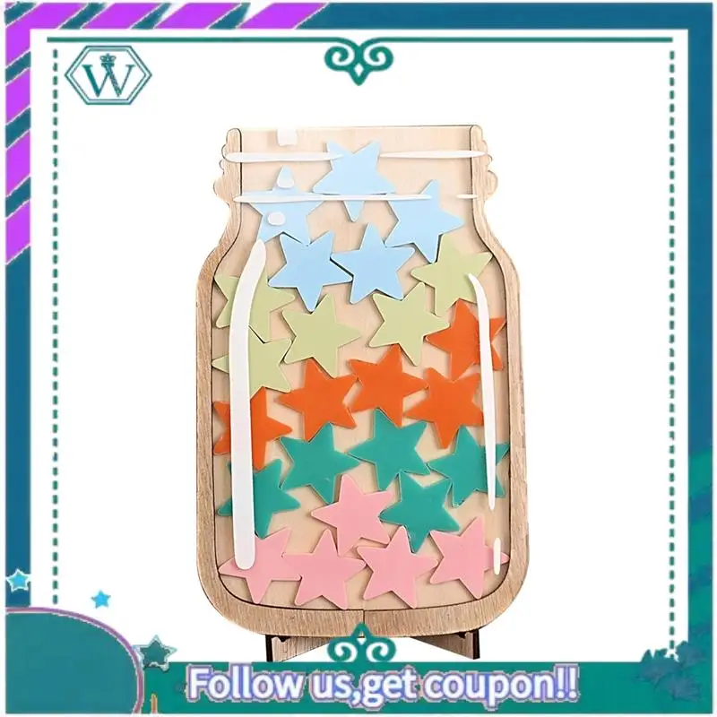 Reward Jar Kit For Kids With Stars Classroom Daily Training Reward Board Classroom Reward Jar Set Kit With Tokens Chore Chart