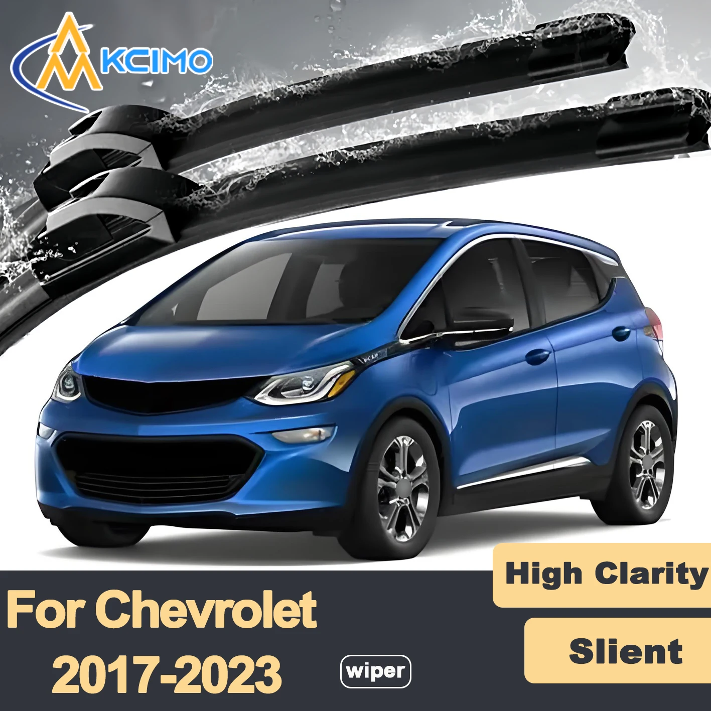 

Premium Rubber Durable Silent Windshield Wiper Blades 2pcs for Chevrolet Bolt 2017-2023 Opel Ampera-e Front Wiper Blades Set