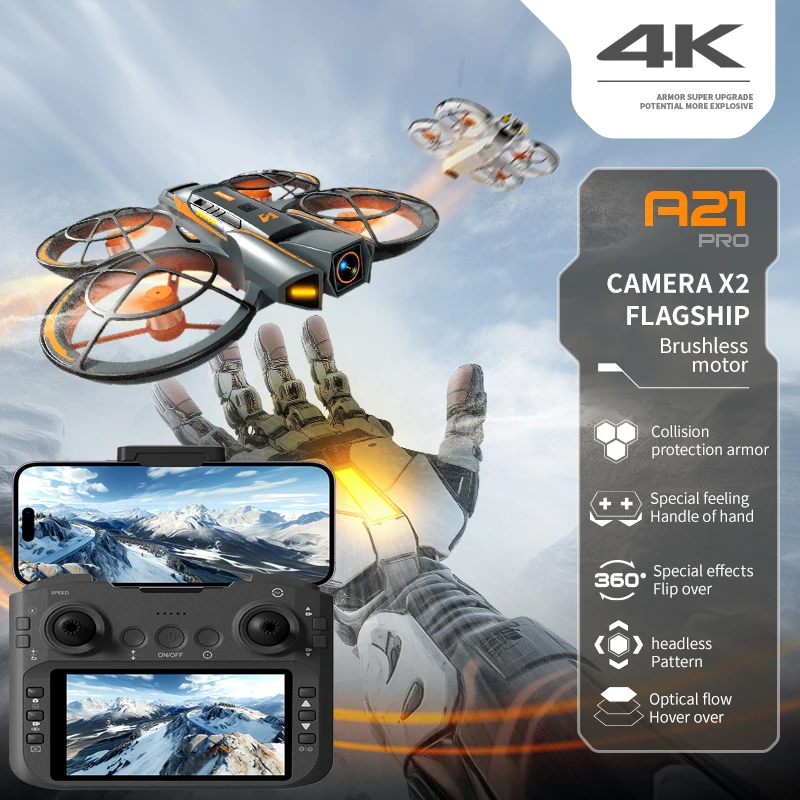 FPV Дрон с камерой 4k, игрушки с дистанционным управлением, мини-RC квадрокоптер, профессиональный дрон с HD-экраном, вертолет для предотвращения препятствий