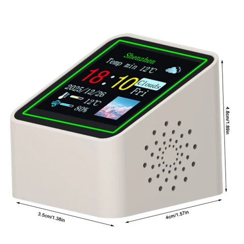 Wi‑Fi weather clock ESPHome display