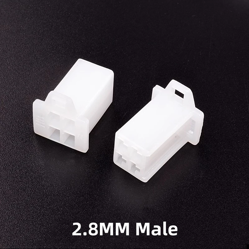 20PCS/10Sets 2.8mm automotive electric motorcycle connector 2p 3 4 6 9P harness connector male female docking plug socket