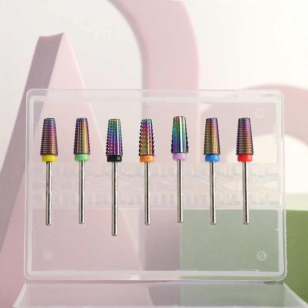 Professional nail drill set with carbide nail bits russian manicure bit nail set 72 drill bit